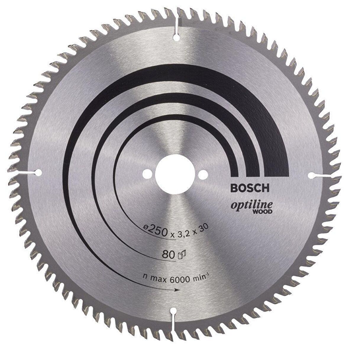 Bosch Optiline Ahşap 250x30 mm 72 Diş Daire Testere Bıçağı 2608640660